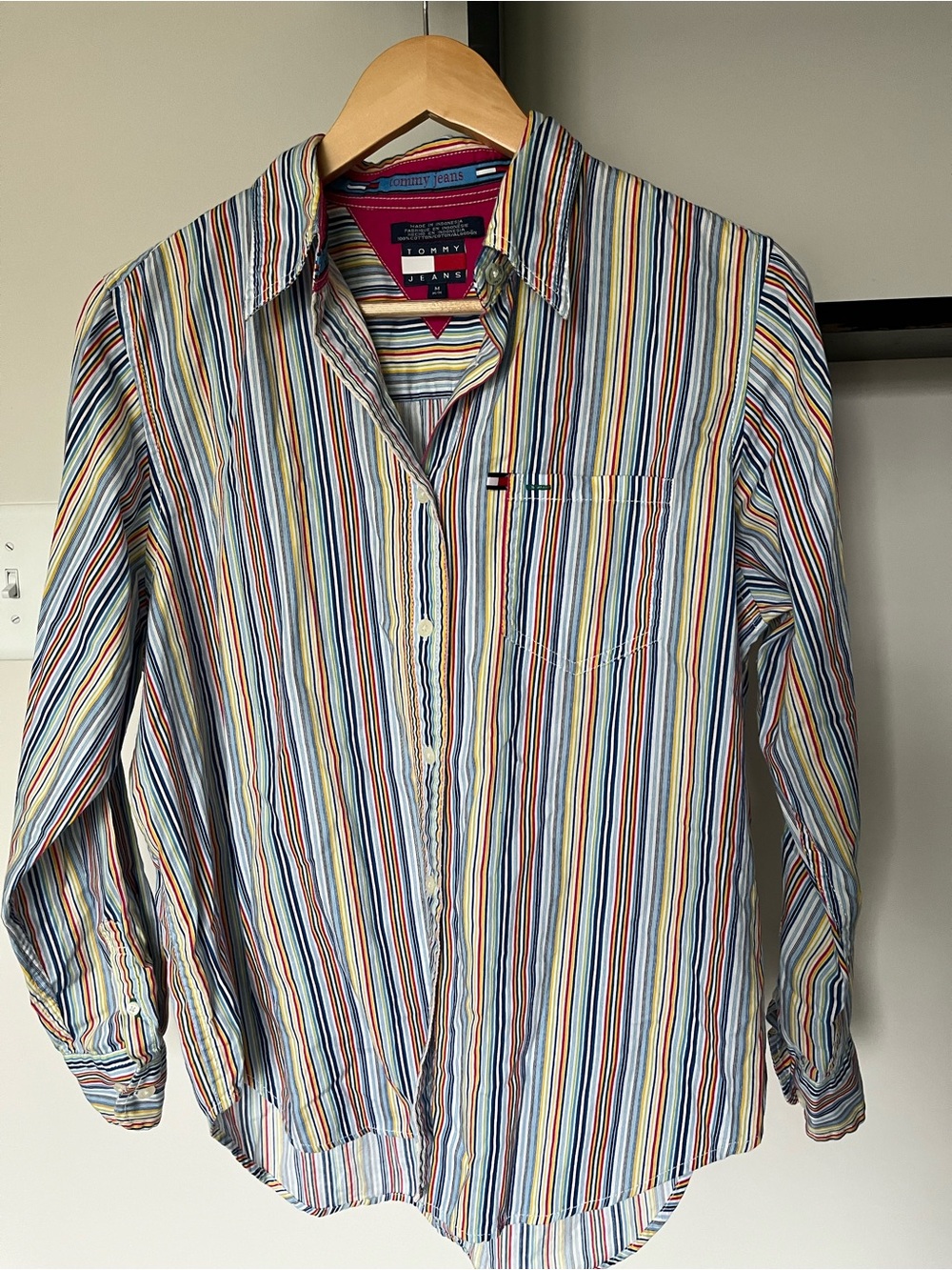Tommy Hilfiger Women’s Rainbow Button-Down Shirt